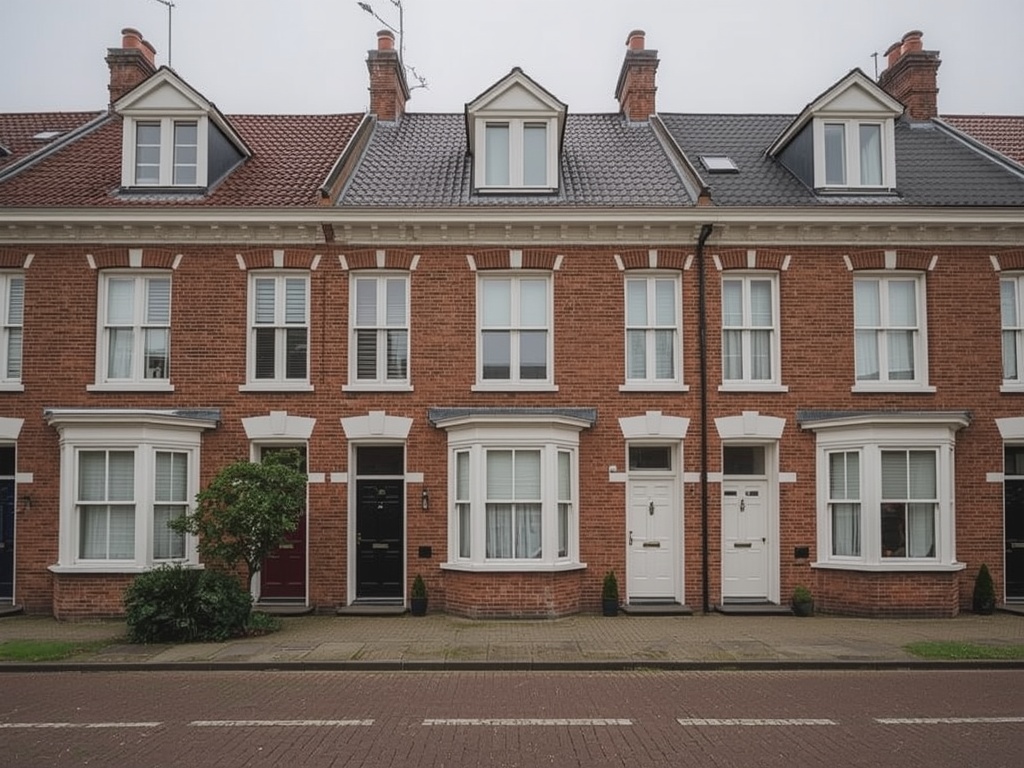 foto van ouderwetse huizen
