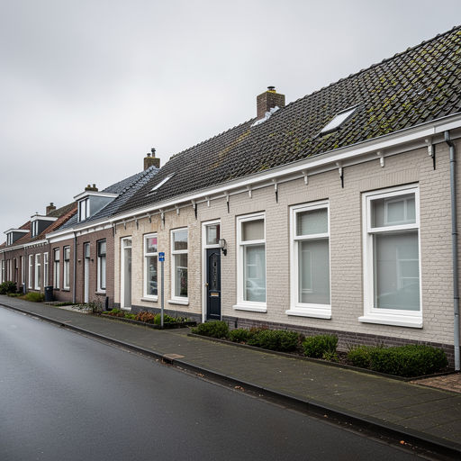 foto van ouderwetse huizen