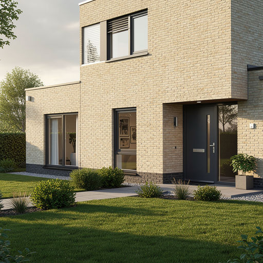 vrijstaande woning in Oosterhout met antraciet kunststof kozijnen en groene voortuin